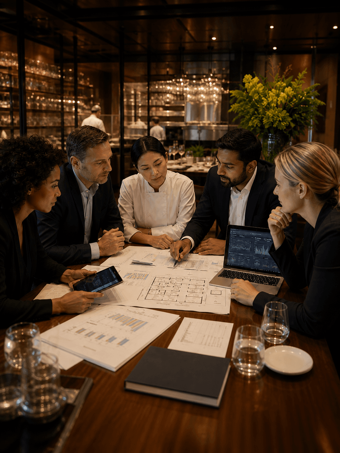 Experienced manager leading a team briefing